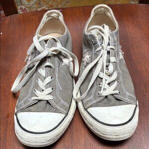 Converse Low-Top Sneakers in Gray with White Accents
